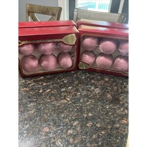 Vintage ︱Pink  Christmas Ornaments ︱ Victoria Collection ︱Lot of  23